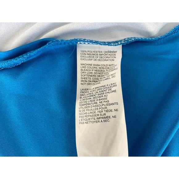 PGA Tour Golf  Men's Large Blue Polo Shirt Striped Performance Moisture Wicking - Picture 7 of 9